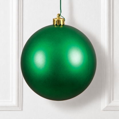 8" Shatterproof Ball Ornament - Green - Matte - UV Treated — view 2