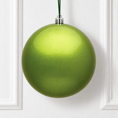 8" Shatterproof Ball Ornament - Lime - Candy - UV Treated — view 2