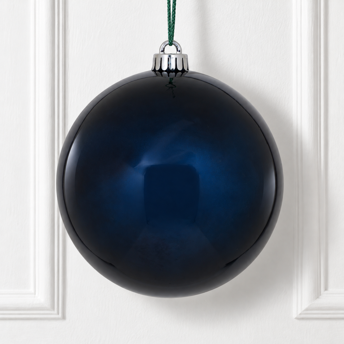 8" Shatterproof Ball Ornament - Midnight Blue - Candy - UV Treated — view 2