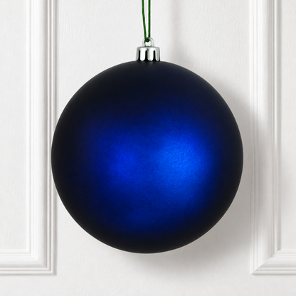 8" Shatterproof Ball Ornament - Midnight Blue - Matte - UV Treated — view 2