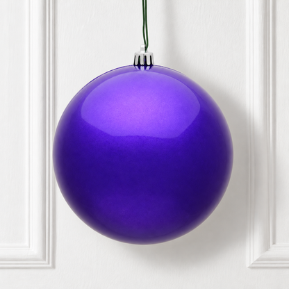 8" Shatterproof Ball Ornament - Purple - Candy- UV Treated — view 2