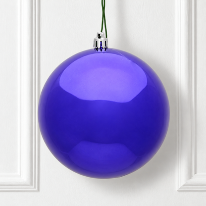 8" Shatterproof Ball Ornament - Purple- Shiny - UV Treated — view 2