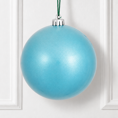 8" Shatterproof Ball Ornament - Turquoise - Candy - UV Treated — view 4