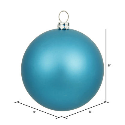 8" Shatterproof Ball Ornament - Turquoise - Matte - UV Treated — view 3