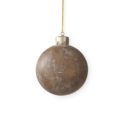 Brown Resin Faux Wood Ornaments (Set of 3) — view 2