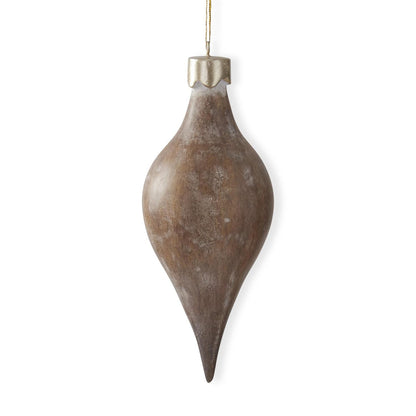 Brown Resin Faux Wood Ornaments (Set of 3) — view 4