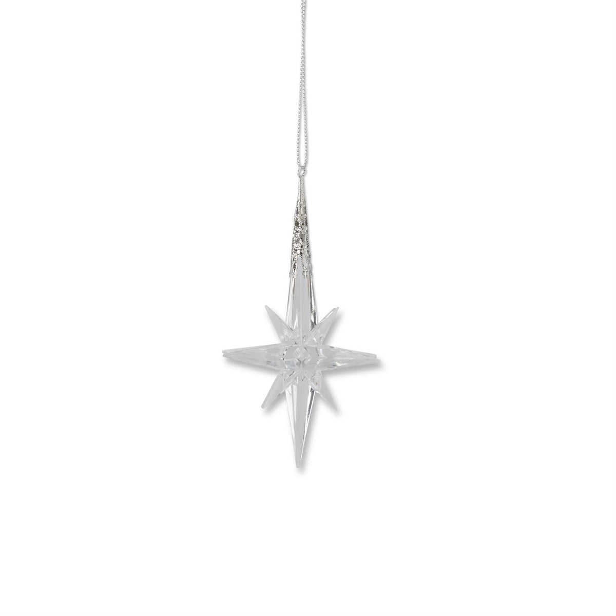 4.75 Inch Silver Metal Filigree Top Clear Acr — view 1