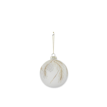 White w/Gold Glittered Pine Spring Gl (Set of 2) — view 2
