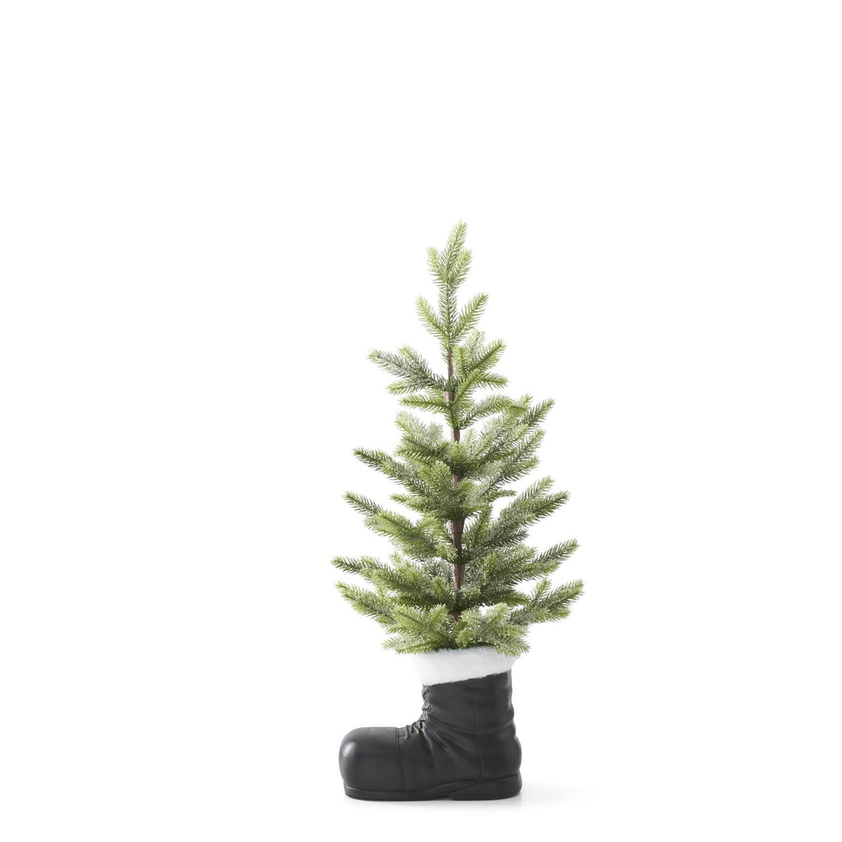 28 Inch Snowy Tree in Santa Boot — view 1