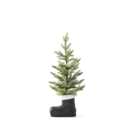 28 Inch Snowy Tree in Santa Boot — view 1