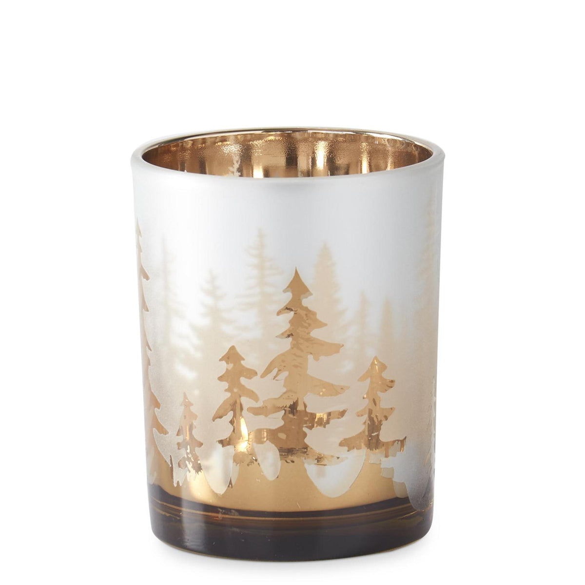 Set of 3 Frosted Glass Decorations with Rose Gold Interior Deer – Set of 3