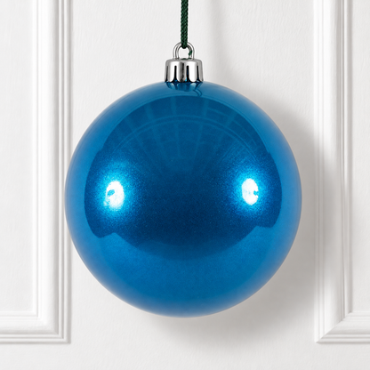 10" Shatterproof Ball Ornament - Blue - Candy - UV Treated — view 2