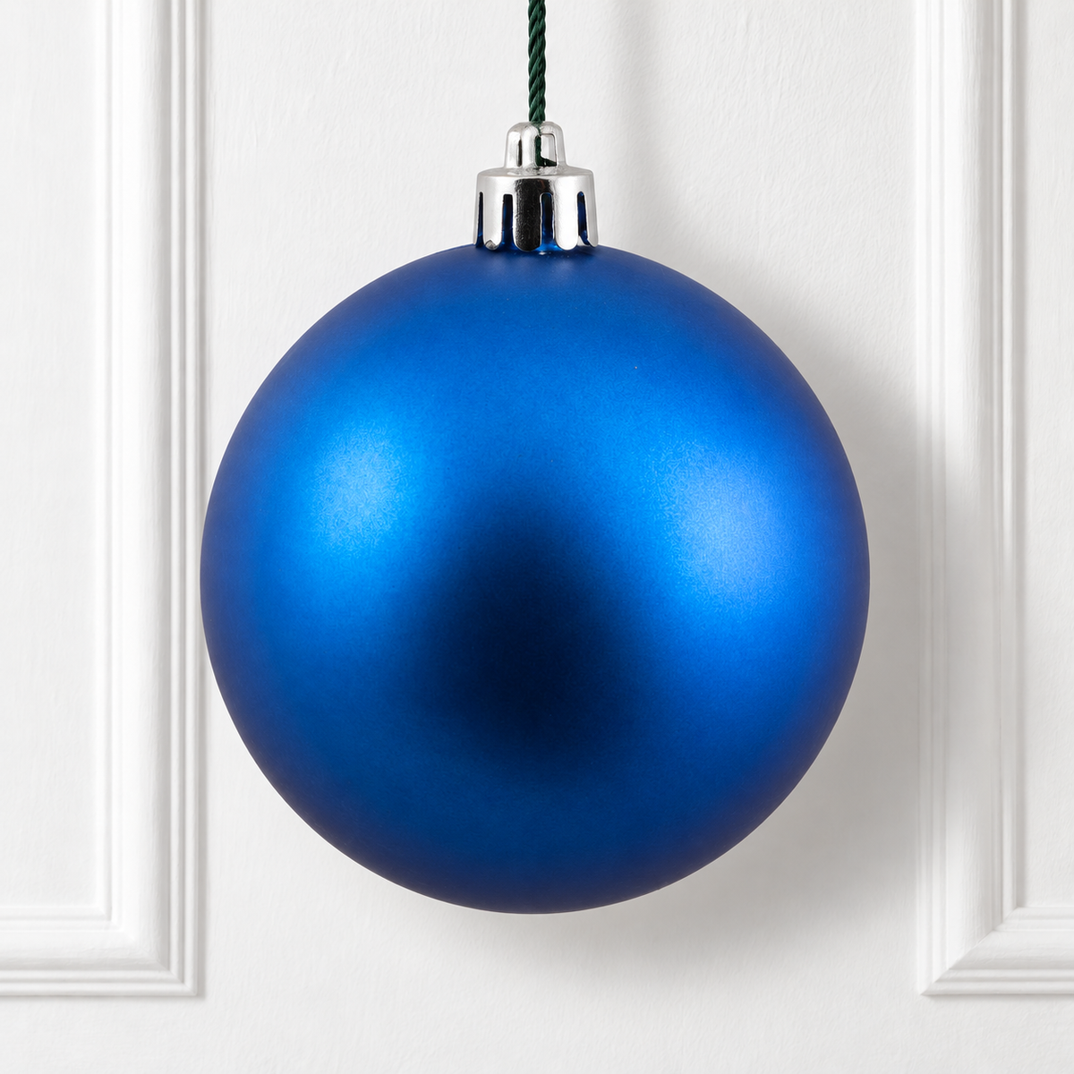 10" Shatterproof Ball Ornament - Blue - Matte - UV Treated — view 2