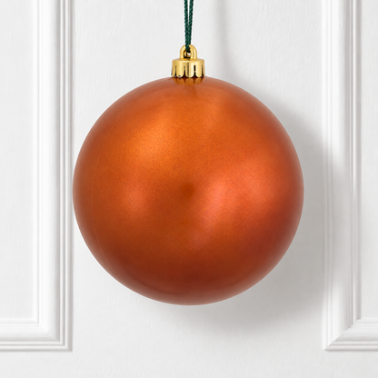 10" Shatterproof Ball Ornament - Burnished Orange- Candy - UV Treated — view 2