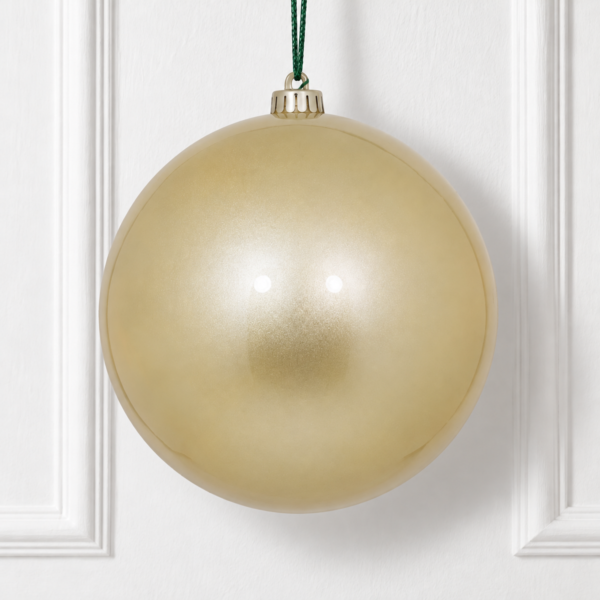 10" Shatterproof Ball Ornament - Champagne - Candy - UV Treated — view 2