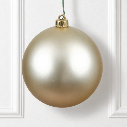 10" Shatterproof Ball Ornament - Champagne - Matte - UV Treated — view 2