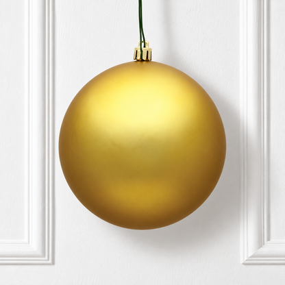 10" Shatterproof Ball Ornament - Gold - Matte - UV Treated — view 2