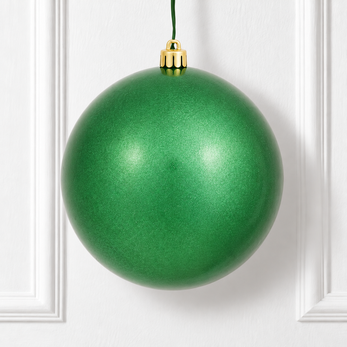 10" Shatterproof Ball Ornament - Green - Candy - UV Treated — view 2