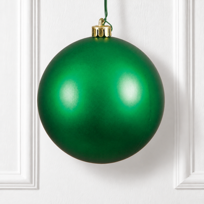 10" Shatterproof Ball Ornament - Green- Matte - UV Treated — view 2