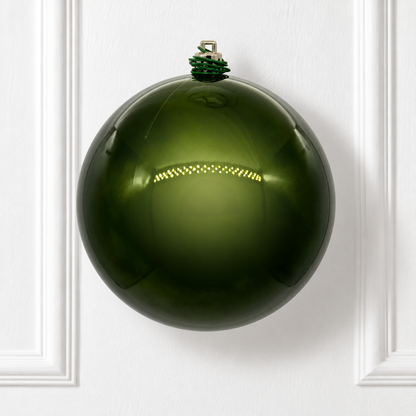 10" Shatterproof Ball Ornament - Juniper- Pearl - UV Treated — view 2