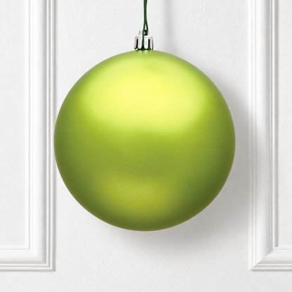 10" Shatterproof Ball Ornament - Lime - Matte - UV Treat — view 2