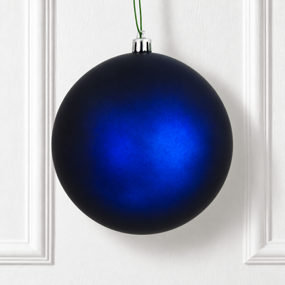 10" Shatterproof Ball Ornament - Midnight Blue- Matte - UV Treated — view 2
