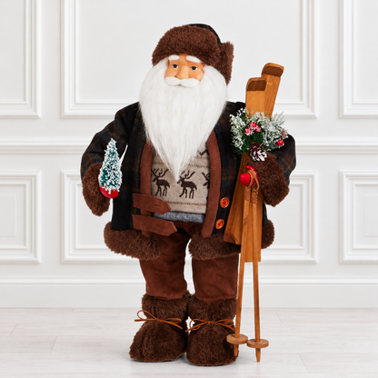 18" Skier Santa — view 2