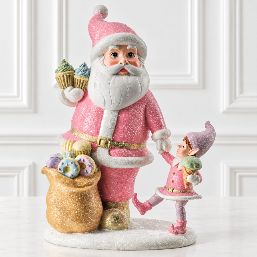 Santa with Child & Candy - 10"