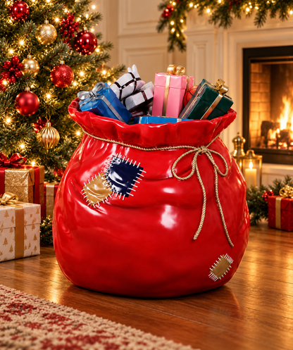 Santa's Gift Sack Photo Op Resin Display — view 3