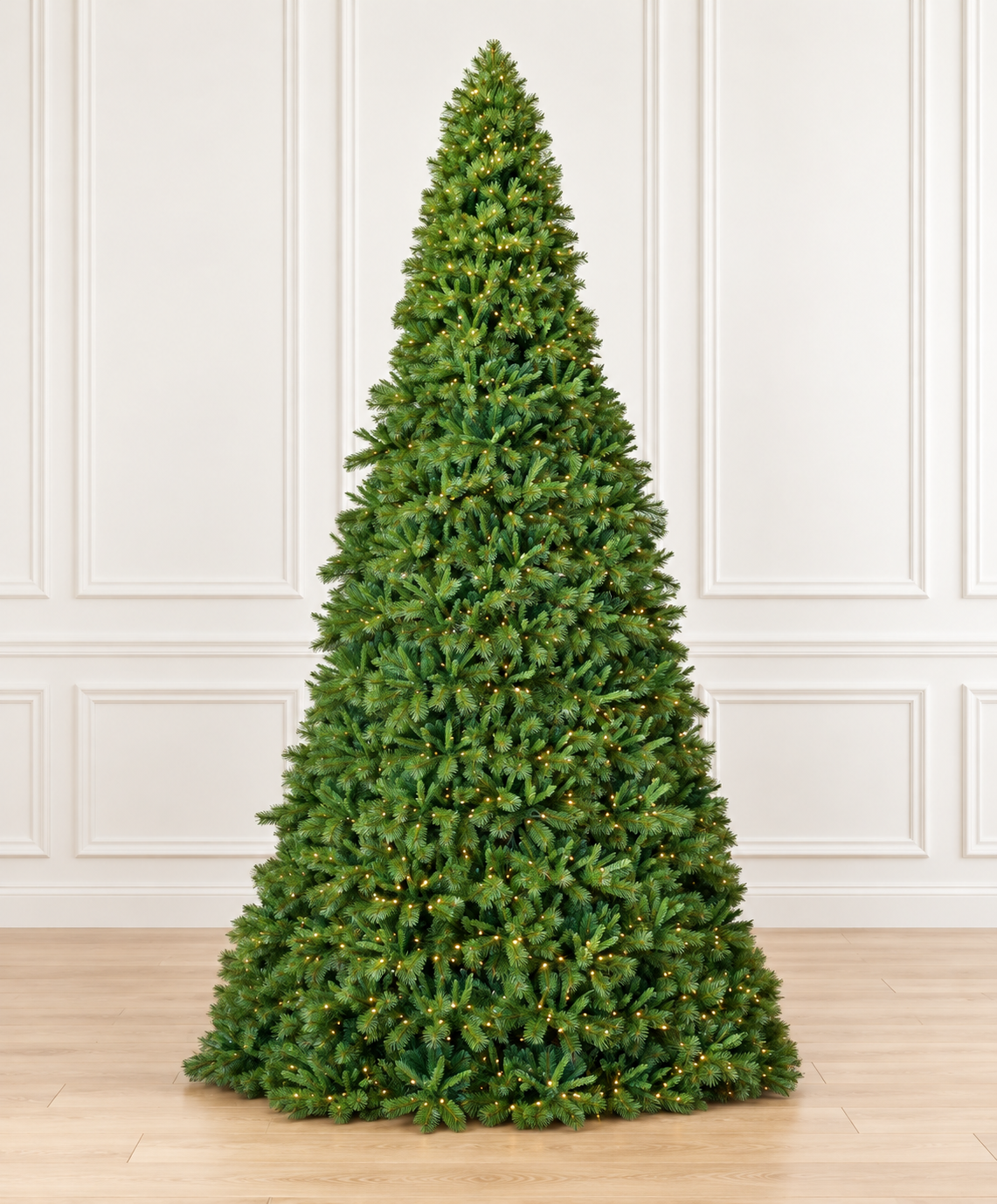 24' x 151" Belgium Mix Tower Christmas Tree - 9,000 Warm White Lights — view 1