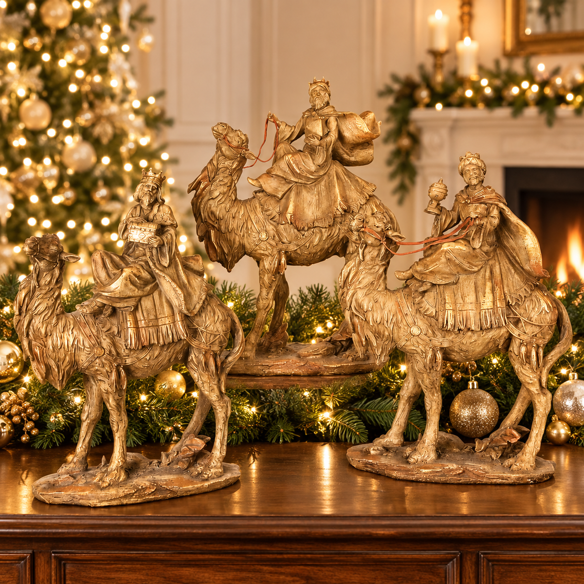 Three Kings on Camels - 13" - Set of 3 — view 2