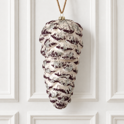 7.5" Glitter Frost Pinecone Ornament — view 2