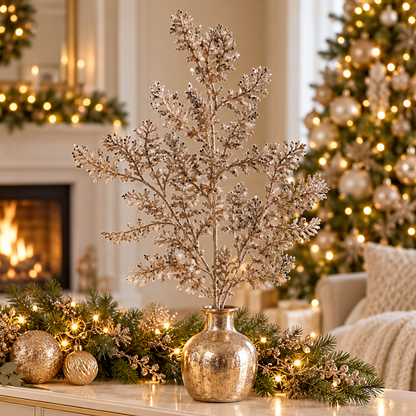 24" Glittered Wild Fern Spray — view 2
