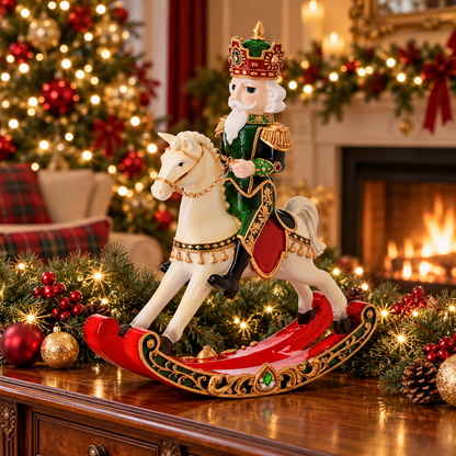 Royal Jeweled Nutcracker Rocking Horse - 20" — view 2