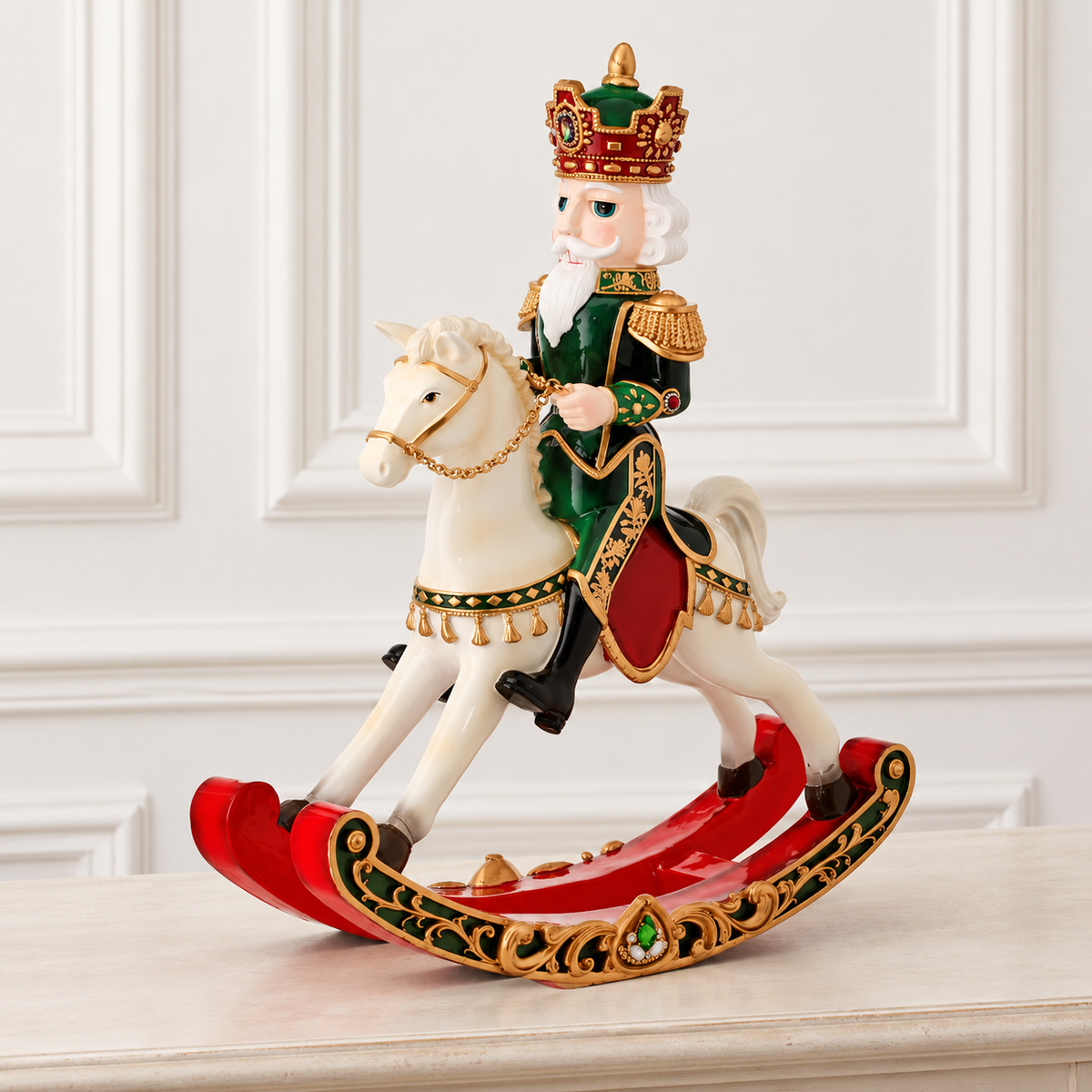 Royal Jeweled Nutcracker Rocking Horse - 20" — view 1