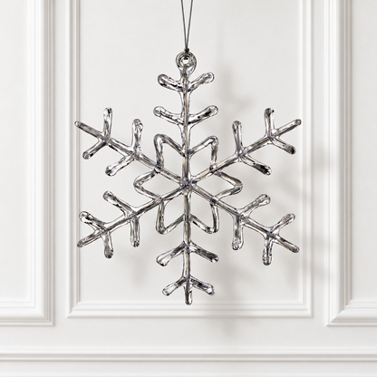 9" Clear Snowflake Ornament — view 2