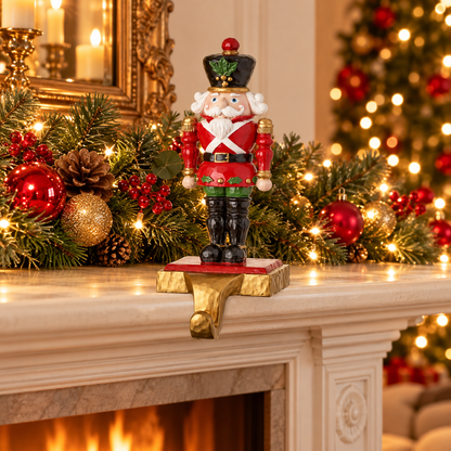 Soldier Nutcracker Stocking Holder - 9.65" — view 2