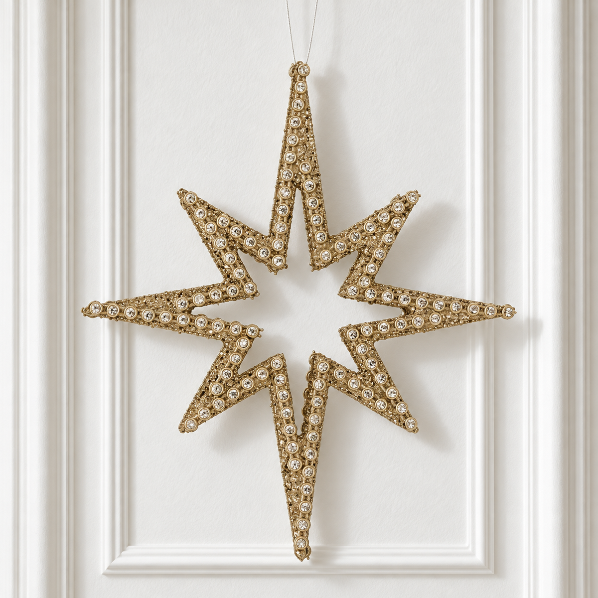 6.25" Jewel Beaded Cutout Star Ornament — view 1
