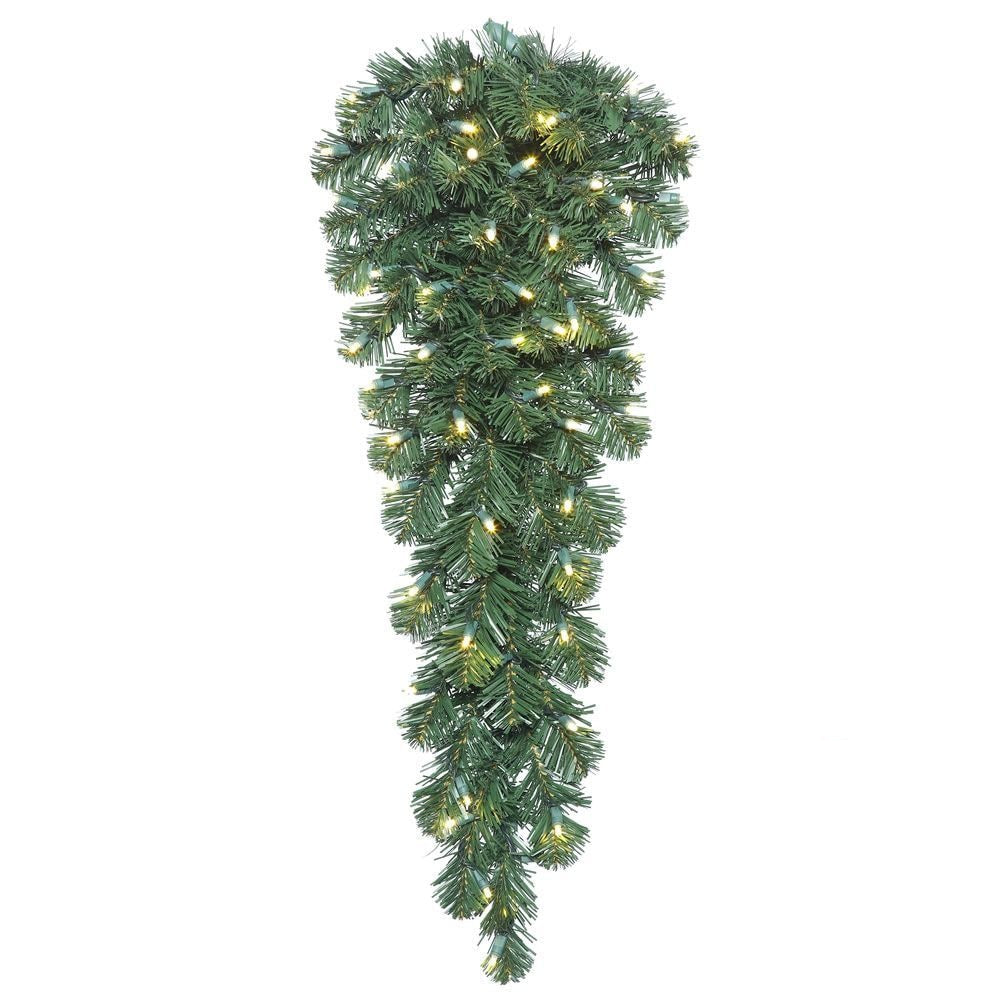 36" Warm White Deluxe Sequoia Fir Teardrop — view 1