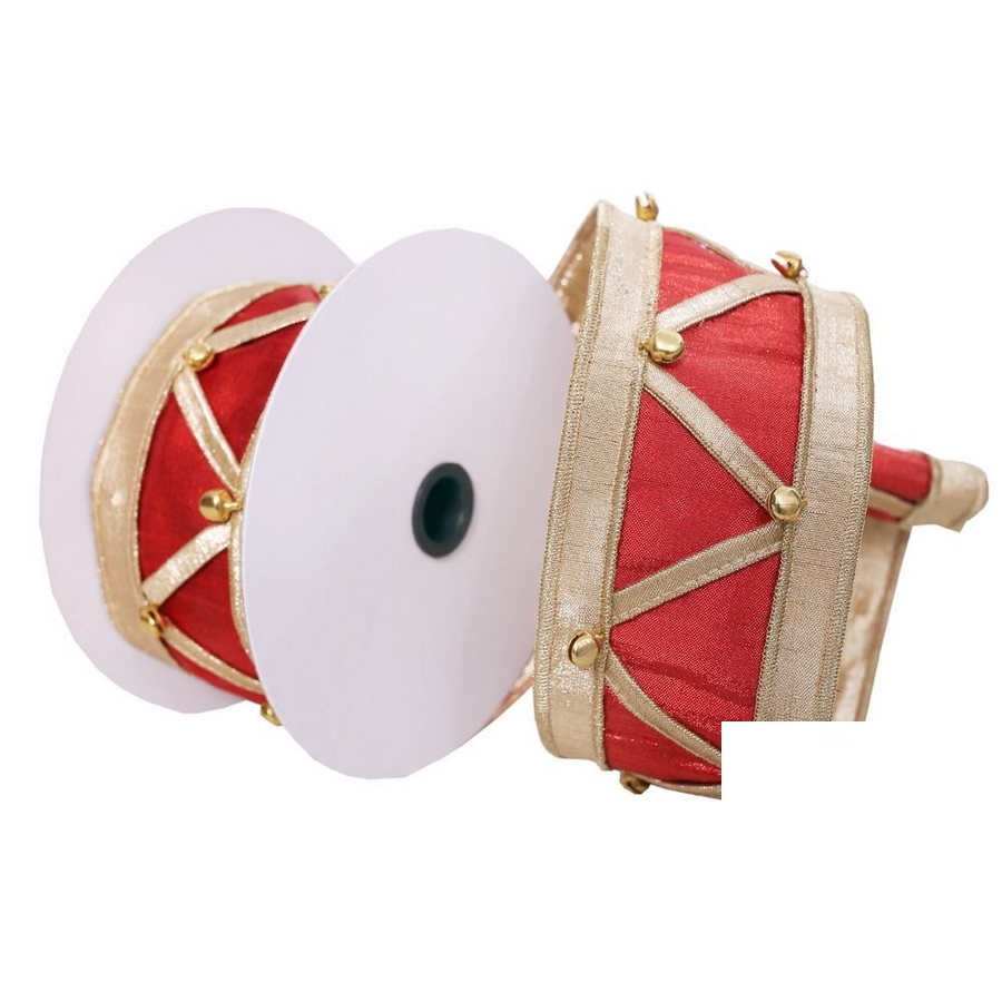 2.5" Ribbon - Nutcracker - 5 Yard Roll - Red/Gold