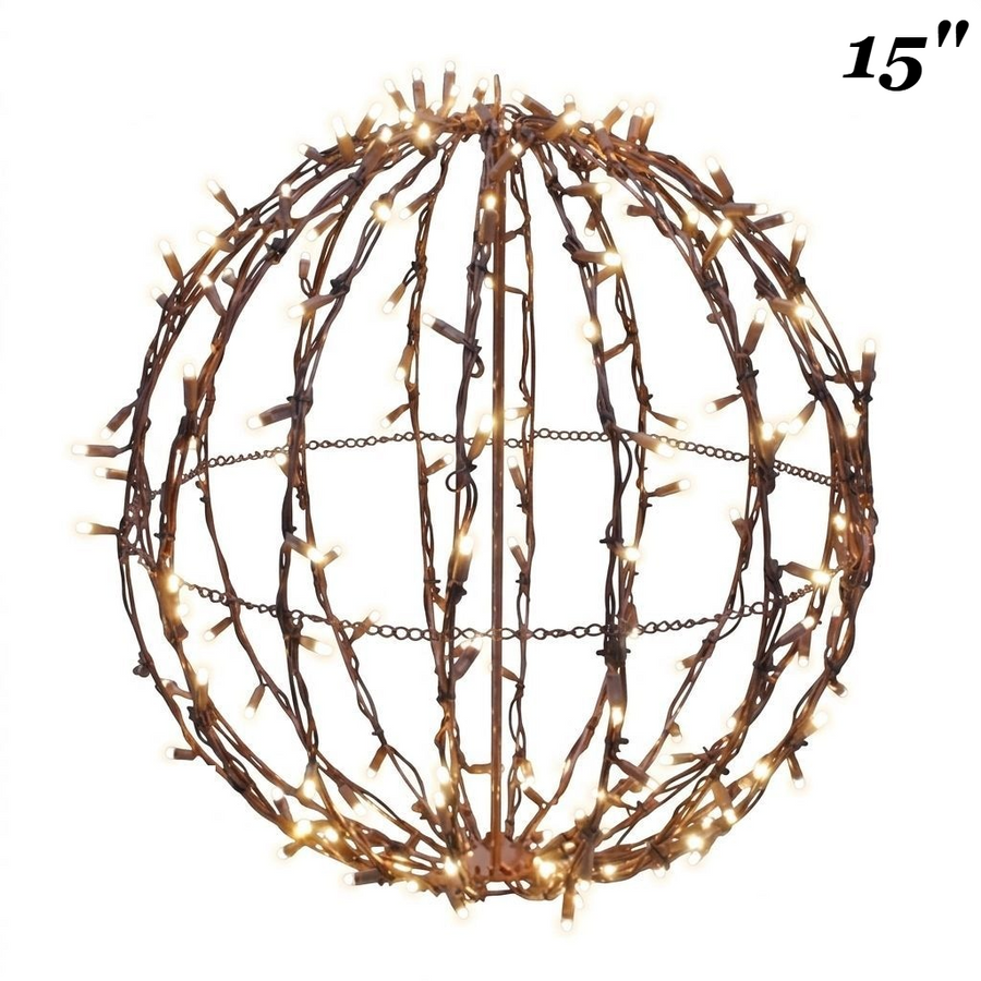 15" Warm White Foldable Lighted Sphere