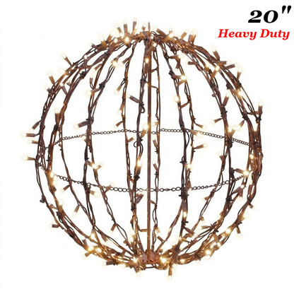 20" Warm White Heavy Duty Foldable Lighted Sphere — view 1