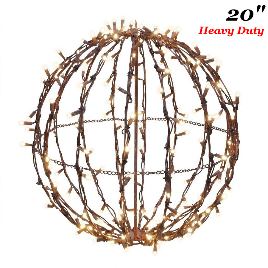 20" Warm White Heavy Duty Foldable Lighted Sphere