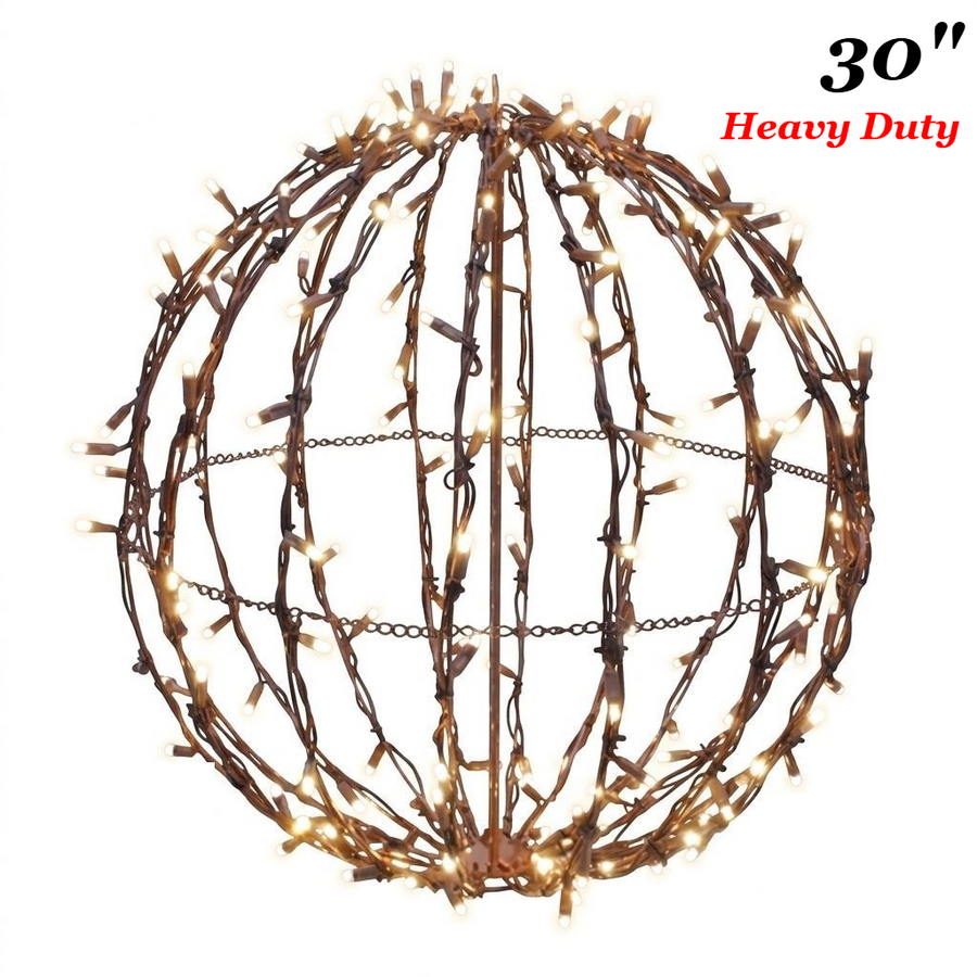 30" Warm White Heavy Duty Foldable Lighted Sphere