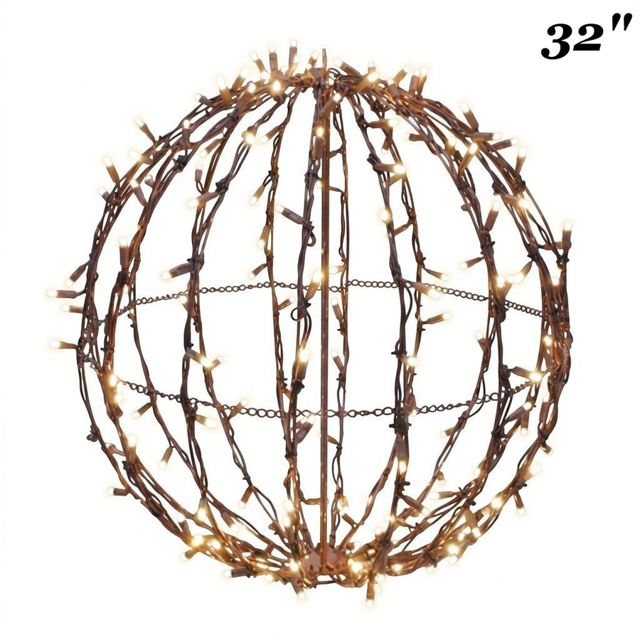 32" Warm White Foldable Lighted Sphere