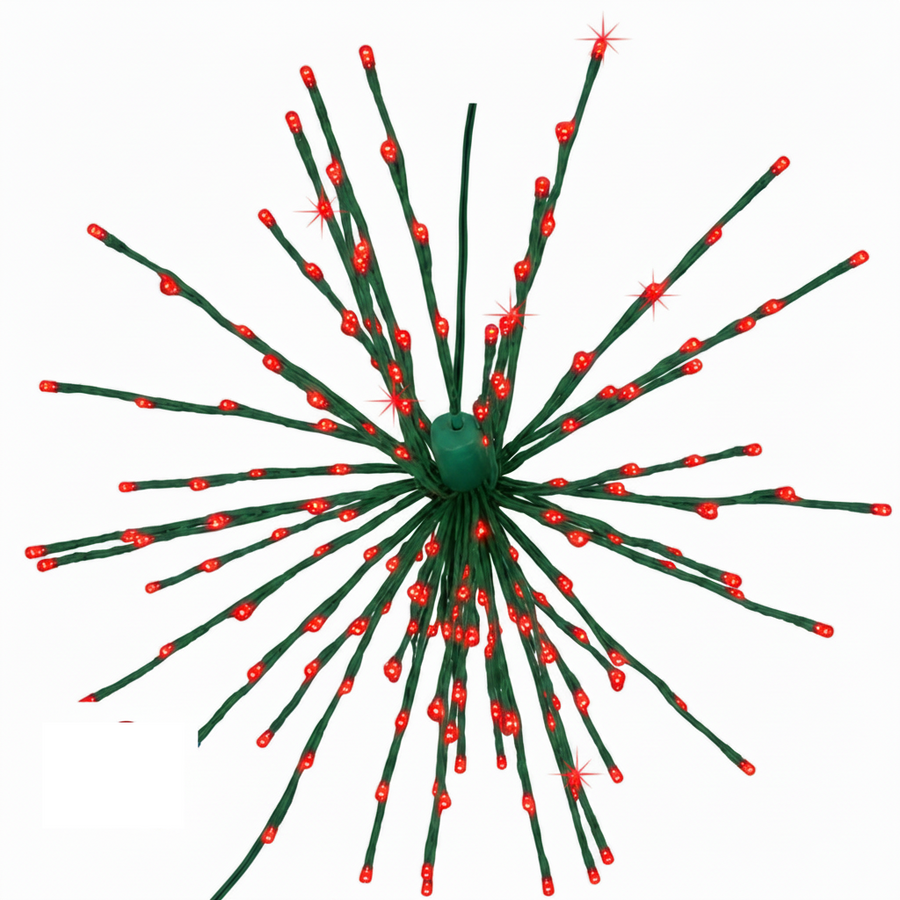 16" Red LED Spritzer - Twinkle - Green Frame Twinkle- Red- Green- 16"