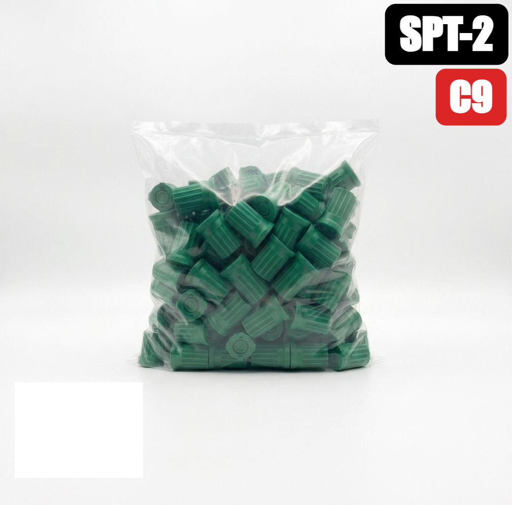 C9 Sockets Green; E17 base (100 Pack) - SPT2 — view 1