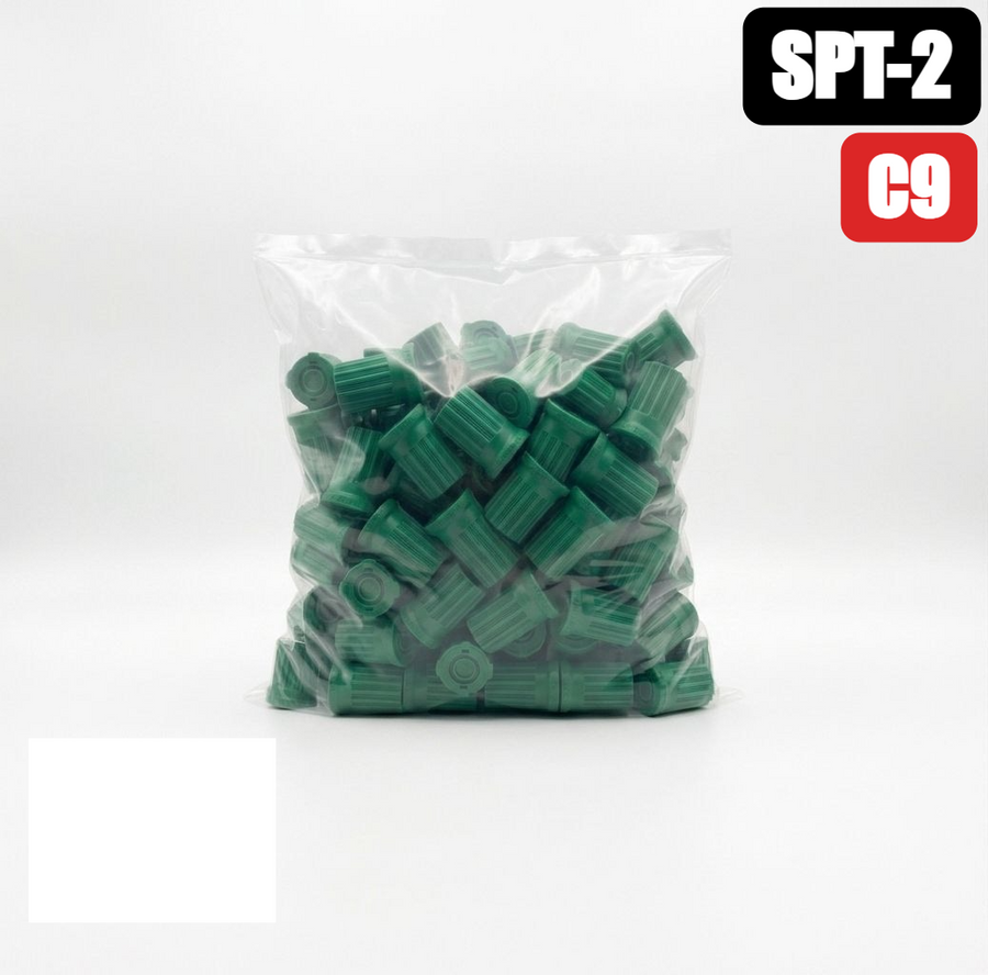 C9 Sockets Green; E17 base (100 Pack) - SPT2 Green