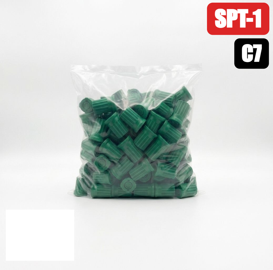 C7 Sockets Green; E12 base (100 Pack) — view 1