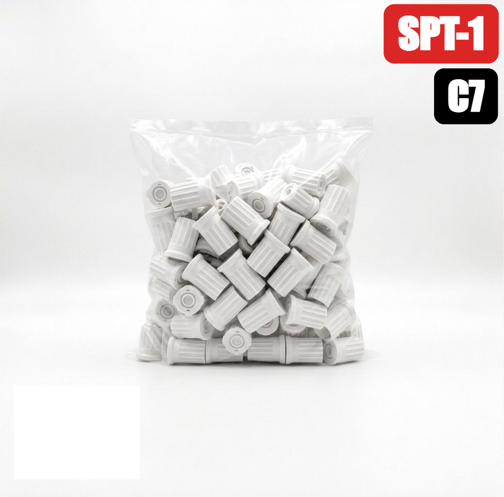 C7 Sockets White; E12 base (100 Pack) — view 1